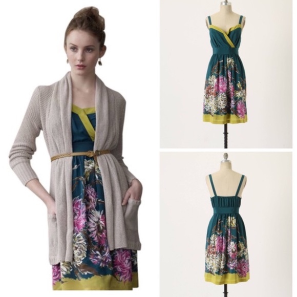 Anthroplogie Maeve Impressionists Dream Silk Dress - Picture 15 of 15